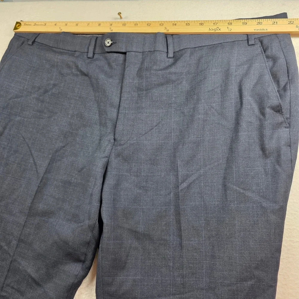 Lauren Ralph Lauren Dress Pants Mens 44x30 Blue Wool Glen Plaid Natural Stretch